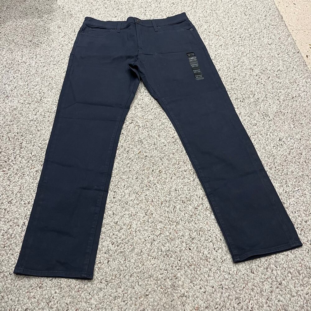 NEW J Crew Straight Fit Garment Dyed 5 Pocket Jean 34x32 Navy Classic Preppy